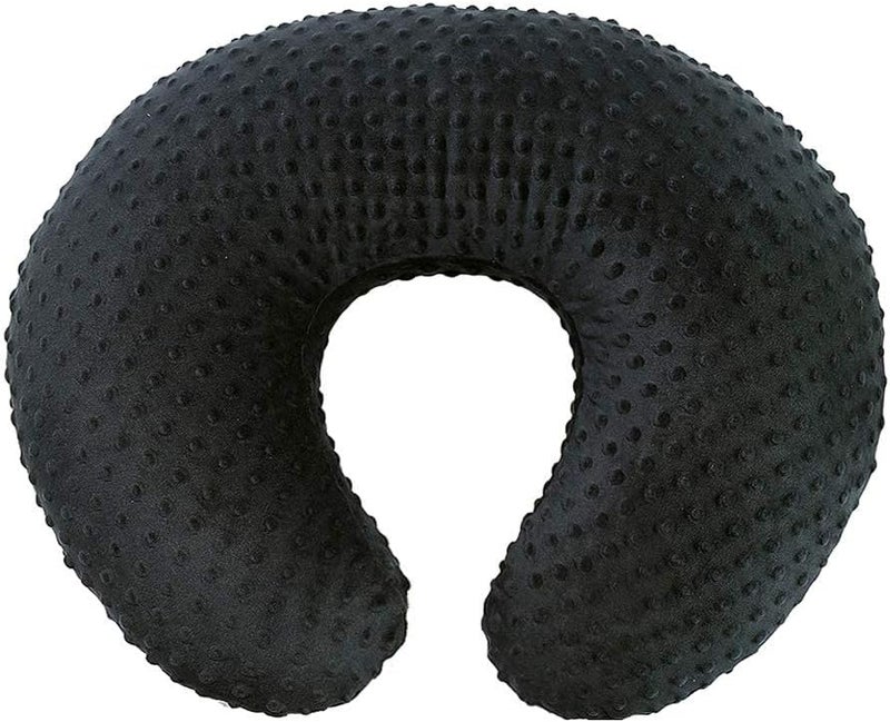 iEvolve Minky Nursing Pillow Cover Breast Feeding Pillow Cover Slipcover U Shape for Baby Boy Girl,Cover Only(Black) - Image 1